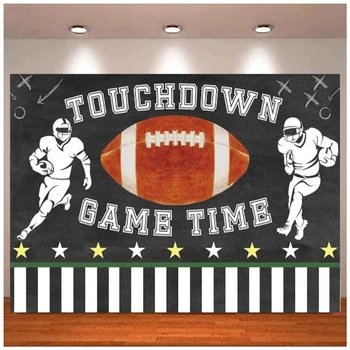 Amerikai futball Party fotózás Háttér Touchdown Sport Game Time palatábla háttér Boldog születésnapot dekorációs kellékek