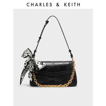 CHARLES&KEITH Új érkezés 2023 tavaszára CK2-20671480 Fashion Chain egyvállas hónalj táska női táska
