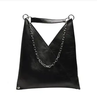 Divat bőr kézitáskák hölgyeknek Luxus kézitáskák női táskák tervező Nagy kapacitású Tote Egyszerű lánc válltáska Női zsák