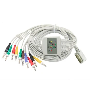 Kanz EKG kábel 108/110 1203/1205 10 elvezetéses EKG kábel IEC banánnal 4.0 nincs ellenállás