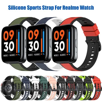 Kültéri gumiszíj Realme Watch S Pro szíjhoz Realme Watch 3 Pro 20mm 22mm szilikon sport csuklóöv csere tartozék