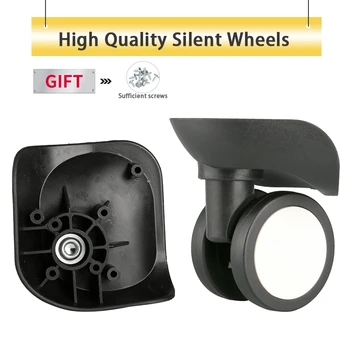 Silent univerzális keréktárcsa Kocsitok Kerék tartozékok Fekete bőrönd Poggyásztáska kiegészítők Csendes kopásálló kerekek
