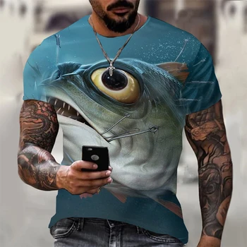tengeri horgászat rajongója 3D nyomtatott túlméretezett póló férfi és női nyári divat alkalmi rövid ujjú uniszex utcai ruházat