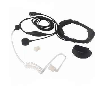 Walkie Talkie torokmikrofonos headset kihúzható nyakpántos fülhallgatóval UV-5R BF-888S-hez